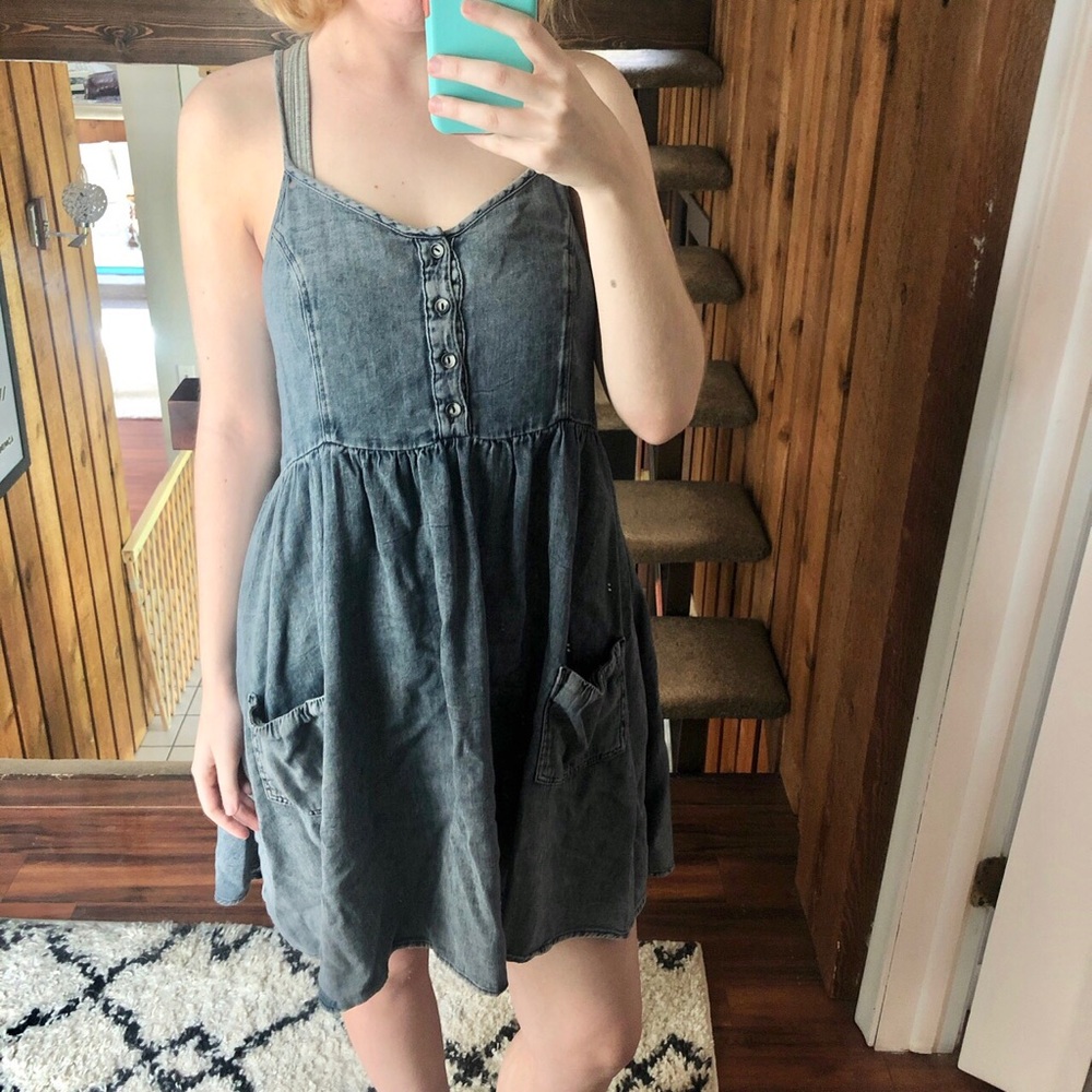 Topshop MOTO Acid Wash Dress